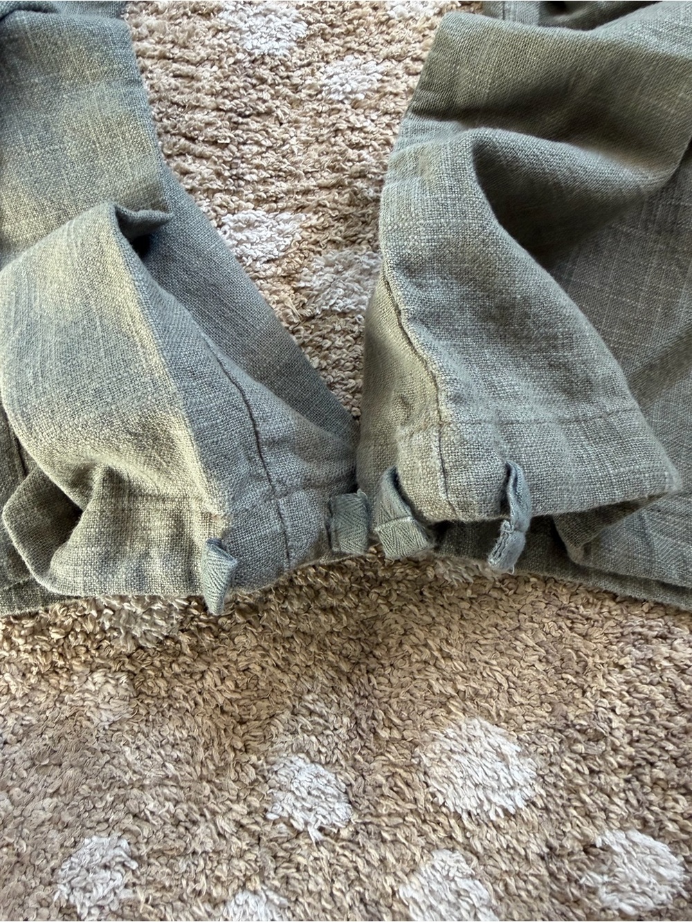 Cherry LA Baja Wide Leg Linen Drawstring Cargo Pants Green - Picture 5 of 11